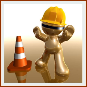Construction figure trying to keep someone at bay